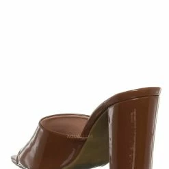 Top Moda Pita5 Block Heel Slip On Mule - Women Slide In Slipper Shoes