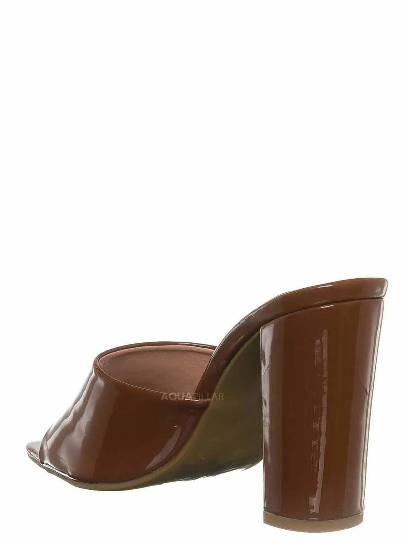 Top Moda Pita5 Block Heel Slip On Mule - Women Slide In Slipper Shoes