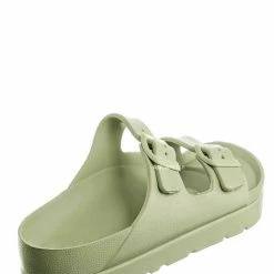 Bamboo Glee01 Lightweight Two Strap Molded Footbed -Flexible EVA Jelly Slide In Sandal