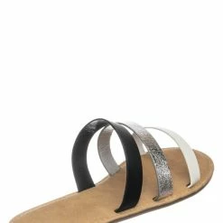 Sunny Feet Waterfront70 3 Strap Open Toe Slide In Sandal - Women Color Block Slippers