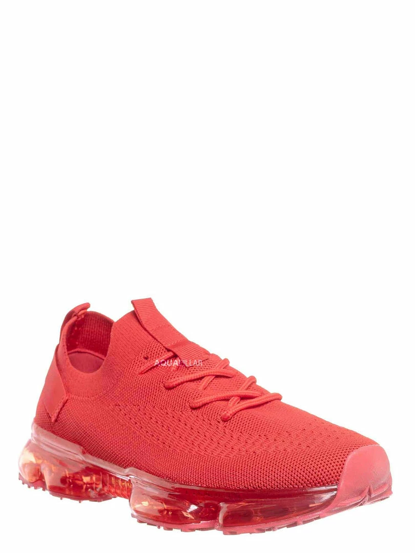 Forever Link Flow19 Stretch Elastic Mesh Sneaker - Festival Lace Up Rubber Air Bubble Cushion