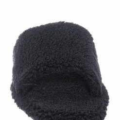 Bamboo New Upbeat38 Faux Shearling Lined Slides - Synthetic Fur Slip On Flat Sandal