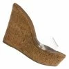 Bamboo Chosen18 Clear Platform Wedge Mule - Womens Cork Sandal