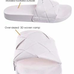 Forever Link Comex11 Oversized Weave Flat Footbed Sandal - Women Wove Slipper Summer Shoe New