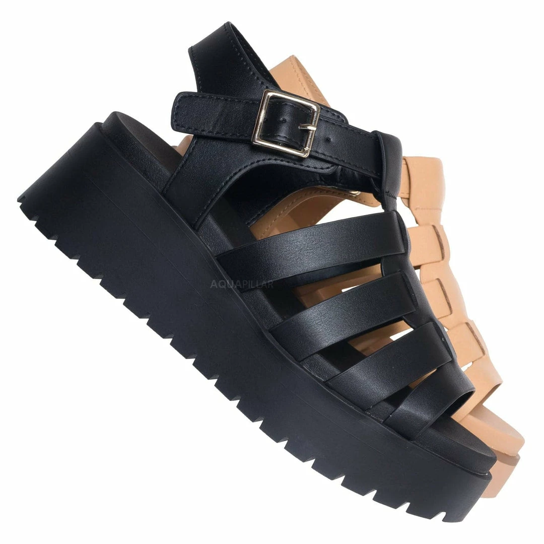 Soda New Pullout Flatform Gladiator Footbed Sandal - Women Platform Fisherman Shoes