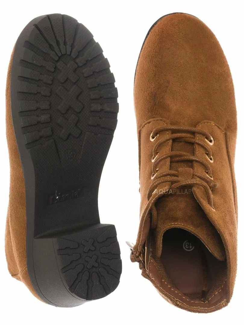 Forever Link Plus11K Girl's Block Heel Combat Ankle Bootie New