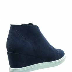 Soda Vesper Hidden Wedge Heel Sneakers - Women Sporty Elastic Shootie