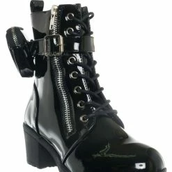 Forever Link New Access39K Childrens Utility Pouch Combat Boots - Girls Shoes