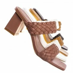 Bamboo Lasting20 Block Heel Woven Mule - Womens Braided Shoes