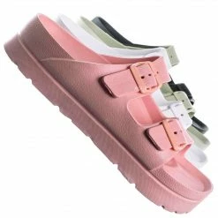 Bamboo Glee01 Lightweight Two Strap Molded Footbed -Flexible EVA Jelly Slide In Sandal