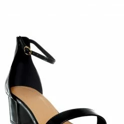 Top Moda Darcie1 Low Block Heel 2 Piece Sandal - Women Ankle Strap Sandal New