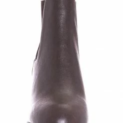 Top Moda Michi72 Block Heel Chelsea Bootie - Threaded Lug Sole Ankle Dress Boots