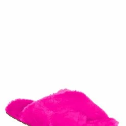 Liliana New Dearly1 Fluffy Faux Fur Slipper, Men Women Fuzzy Slides