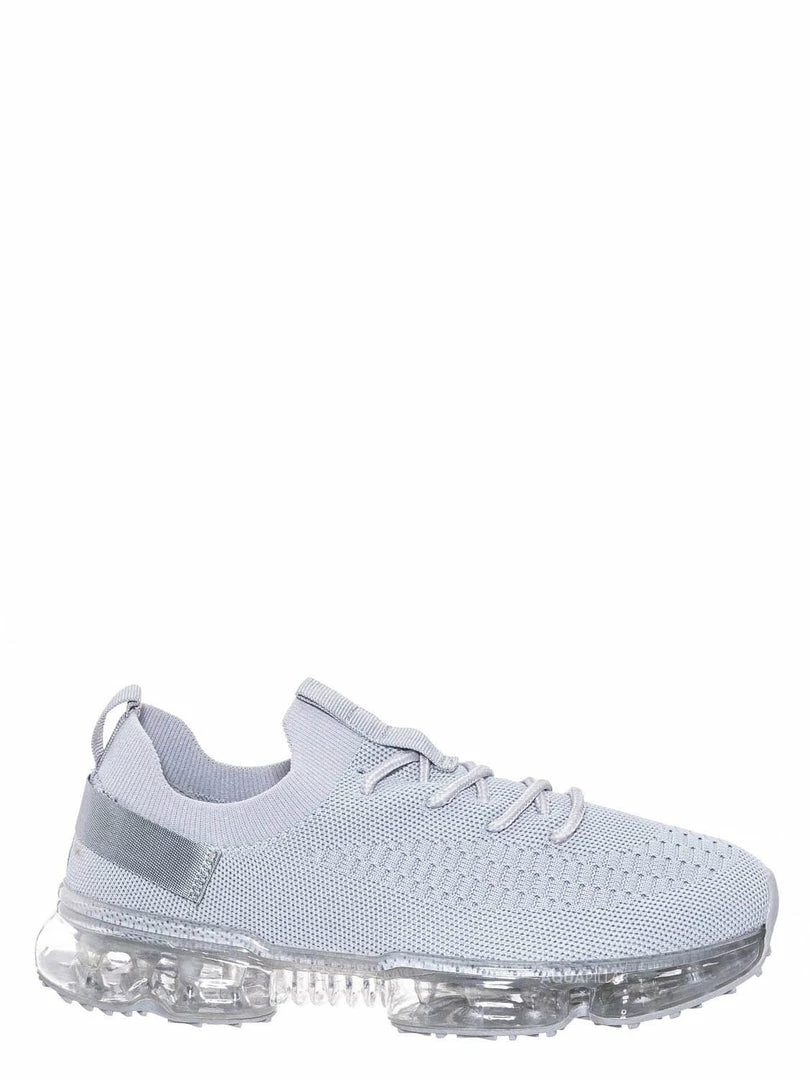 Forever Link Flow19 Stretch Elastic Mesh Sneaker - Festival Lace Up Rubber Air Bubble Cushion