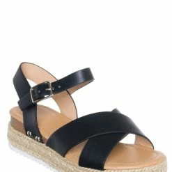 Soda New Picnic2 Childrens Espadrille Flatform Sandal, Kids Girl Summer Platform