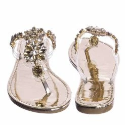 Vigo Fiore Fei2 Rhinestone Slip On Thong Sandal - Womens Crystal Open Toe Lucite Slides New