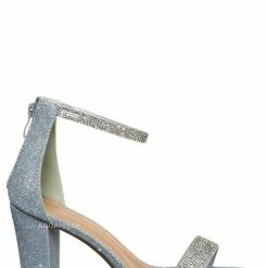 Top Moda Gallery45 Rhinestone Crystal Block Heel Sandal - Women Dance Shoes New