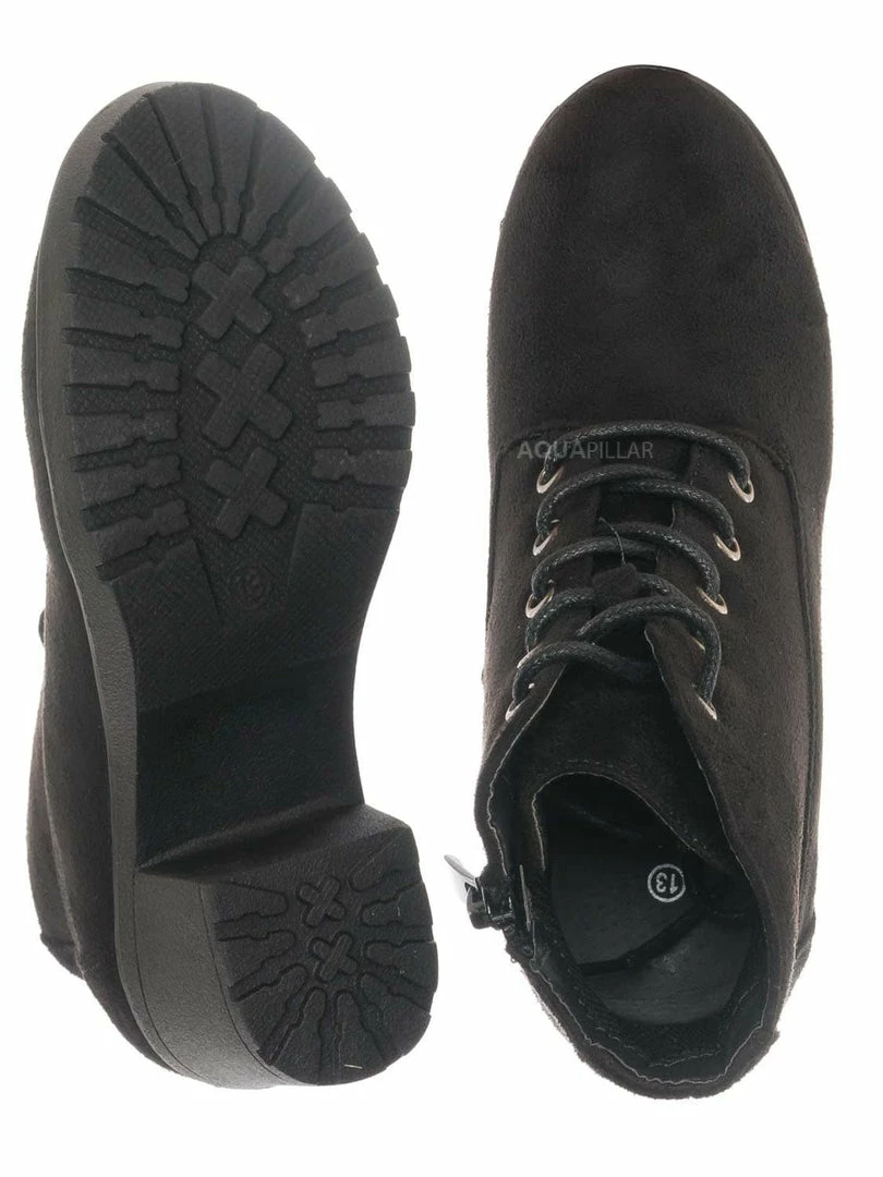 Forever Link Plus11K Girl's Block Heel Combat Ankle Bootie New