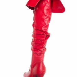 Forever Link Focus33 High Heel Wrinkled Slouchy Dress Boots - Stretch Foldable Over Knee New