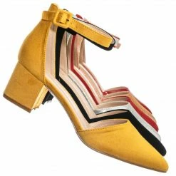 Forever Link Nataly01 Low Block Heel D'Orsay Pump - Pointed Toe Two Piece Office Dress Shoes New