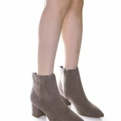 Bamboo Rapid01 Pointed Toe Block Heel Dress Bootie - Women Chunky Heel Ankle Boots