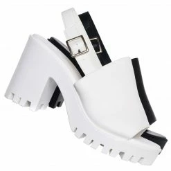 Soda New Marry Slingback Block Heel Clog, Women Lug Sole Shoes