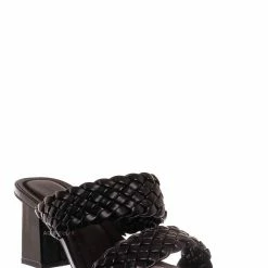 Bamboo Lasting20 Block Heel Woven Mule - Womens Braided Shoes