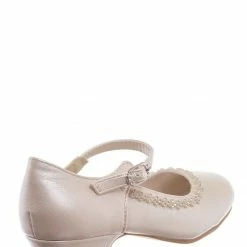 Little Angel Daisy016E Girls Mary Jane Pump - Kids Block Heel Rhinestone Wedding Dress Shoes New