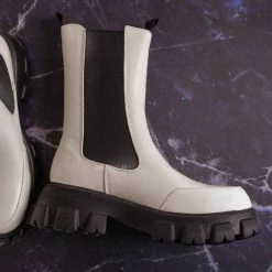 Bamboo New Tetris09 Calf High Chelsea Unisex Dress Boots