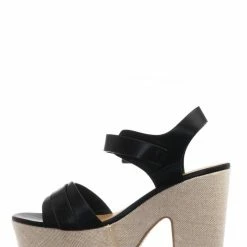 Bamboo Special05 Retro Raffia Woven Clog - Wrapped Sculpted Chunky Block Heel Platform New