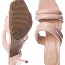 Anne Michelle Sharpen17 High Heel Puffy Slide Sandal - Women Stiletto Bubble Padded Slippers New