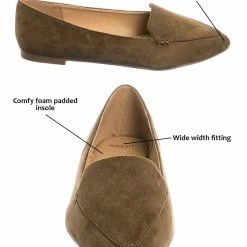 CityClassified Remy Wide Width Pointed Toe Flat Loafer - Women Men Dressy Slip On Shoes