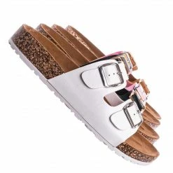 Bamboo Defeat57 Contoured Footbed Slide Sandal - Anatomical Molded Slipper Corks Shoes