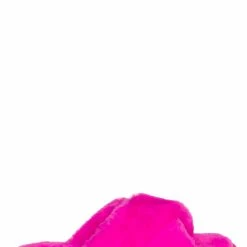 Liliana New Dearly1 Fluffy Faux Fur Slipper, Men Women Fuzzy Slides