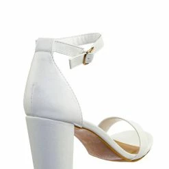 Bamboo Striking01 Retro Chunky Block Heel Sandal - Womens Open Toe Two Piece Dress Shoe