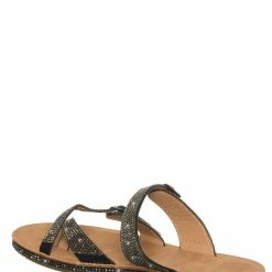 Top Moda Tyson38 Rhinestone Crystal Bendable Slipper Sandal, Women Summer Slides New