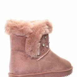 Forever Link Annie12 Snow Boots W Fur & Rhinestones