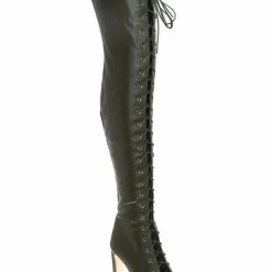 Liliana New Drip1 Victorian Lace Up Combat Boots - Women Corset Shoes