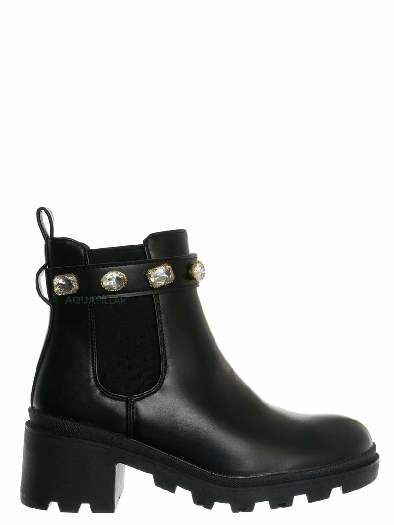 Forever Link Pacific08 Rhinestone Jewel Chelsea Bootie - Women Ankle Boots New