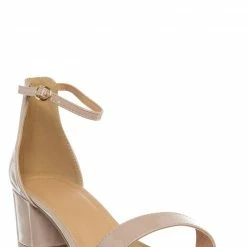 Top Moda Darcie1 Low Block Heel 2 Piece Sandal - Women Ankle Strap Sandal New