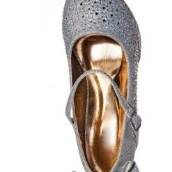 Little Angel Tasha004E Girl Rhinestone Crystal Mary Jane Pump - Kids Block Heel Dress Shoes New