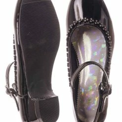 Little Angel Daisy016E Girls Mary Jane Pump - Kids Block Heel Rhinestone Wedding Dress Shoes New