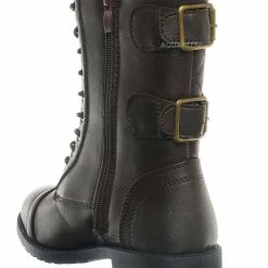 Forever Link New Mountain82K Boy Girls Quilted Lace Up Combat Boots