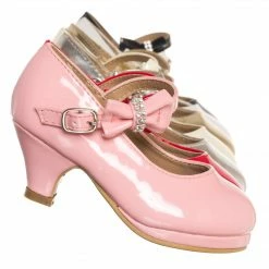 Forever Link New Dana62K Children Girl Rhinestone Round Toe Mary-Jane Dress Pump W Platform