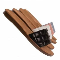 Soda Kane Comfortable Foam Padded Quilted Slide Sandal New