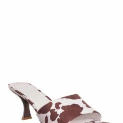 Anne Michelle Align03 Square Toe Slide In Mule - Women High Heel Slipper Cow Vinyl New