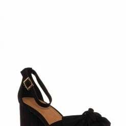 Bamboo Headline09 Womens Block Heel Bow Sandal New