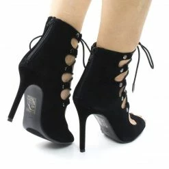 Natalia By Shoe Republic, Ghillie Corset Lace Up Peep Toe High Heel Sandal Pump Bootie New