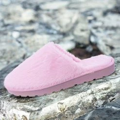 Bamboo Snuggle07 Furry Flatbed Slipper Mule - Mukluk Winter Slip On For Men & Women