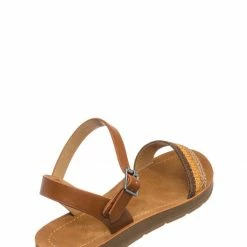 Soda Ample Boho Woven Flat Sandal - Women Contoured Novelty Bohemian Strap New